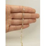 Pulseira Zircônias Gota Penduradas 17+5cm