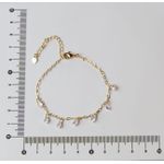 Pulseira Zircônias Gota Penduradas 17+5cm