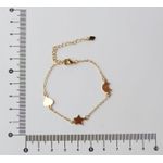 Pulseira Lua, Coração, Lua Liso 16+5cm