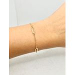Pulseira Pingentes Retangulares 17+5cm