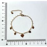 Pulseira pingente coração 16,5+5cm