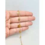 Pulseira pingente coração 16,5+5cm