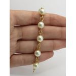Pulseira Feminina Pérolas 16cm