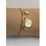 Pulseira Com Pingentes 16+5cm