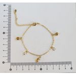 Pulseira Conchas e Perolas 17cm + Extensor