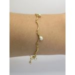 Pulseira Feminina de Pérolas 18cm