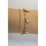 Pulseira Feminina 2x1 17,5cm + Extensor