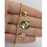 Pulseira Com Pingentes 16+5cm