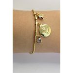 Pulseira Com Pingentes 16+5cm