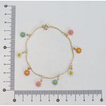 Pulseira Margaridas Coloridas 18cm