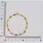 Pulseira Feminina Pedras Coloridas 19cm