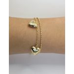 Pulseira 2x1 Bolinhas e Coração 17+5cm