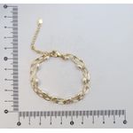 Pulseira 2x1 Pérola Barroca 17+5cm