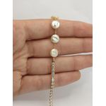 Pulseira Riviera com Pérolas Barrocas 15,5+5cm
