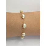 Pulseira Pérolas Barrocas 18+5cm