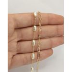 Pulseira 2x1 Pérolas Barrocas 17+5cm