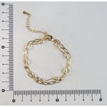 Pulseira 2x1 Pérolas Barrocas 17+5cm