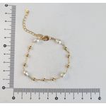 Pulseira de Bolas e Pérolas Barrocas 17,5+5cm