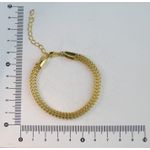 Pulseira Roliça Oca 17cm + Extensor
