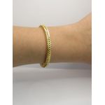 Pulseira Esteira Quadrada Oca 17,5cm + Extensor
