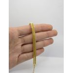 Pulseira Esteira Quadrada Oca 17,5cm + Extensor