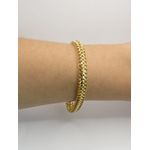 Pulseira Esteira Oca Grossa 20cm + Extensor