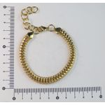 Pulseira Esteira Oca Grossa 20cm + Extensor