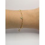 Pulseira Feminina Triângulos 17cm + Extensor 