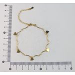 Pulseira Feminina Triângulos 17cm + Extensor 