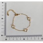Pulseira Fina com Quadrados 16,5cm + Extensor