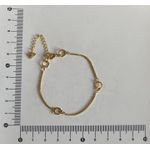 Pulseira Fina com Hexágonos 16cm + Extensor