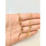 Choker Corações Pendurados 35+5cm