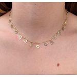 Choker Corações Pendurados 35+5cm