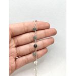 Tornozeleira Folheada a Prata Círculos 23+5cm