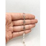 Tornozeleira Folheada a Prata Mandala 24+3cm