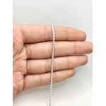 Tornozeleira Folheada a Prata Cordão Baiano 24+5cm