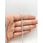 Tornozeleira Folheado a Prata Cordão Baiano 23+5cm
