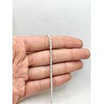 Tornozeleira Folheada a Prata Cordão Baiano 23+5cm