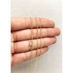 Tornozeleira 3x1 Corrente Veneziana Com Pingente 23+5cm 
