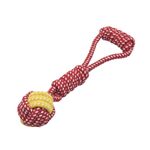 Mordedor Corda Puxador Com Nó E Bola Vermelho E Amarelo 