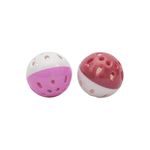 Kit Cat Bolinha de Plástico com Guizo Cores Sortidas 2 Unidades 