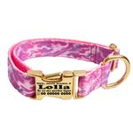 Coleira Camuflado Rosa com fecho de engate rápido 