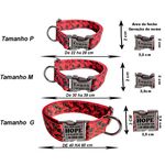 Coleira Camuflado Vermelho com fecho de engate rápido 