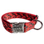 Coleira Camuflado Vermelho com fecho de engate rápido 