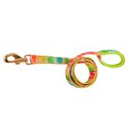 Coleira com guia estampa tie dye com fecho de engate rápido