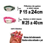 Coleira Anti-Enforcamento para Gatos em elástico com metais níquel