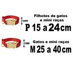 Coleira fecho de engate rápido leve com pingente metais na cor Dourado 