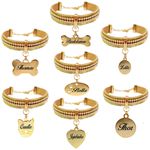 Gargantilha de couro com detalhes em strass