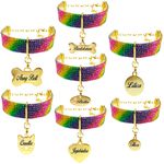 Gargantilha de strass pet com pingente metais na cor Dourado 