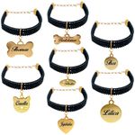 Gargantilha de strass fino com pingente metais na cor Dourado 